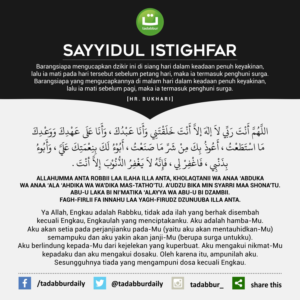 Sayyidul Istighfar Tadabbur Daily